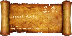 Ernszt Viola névjegykártya